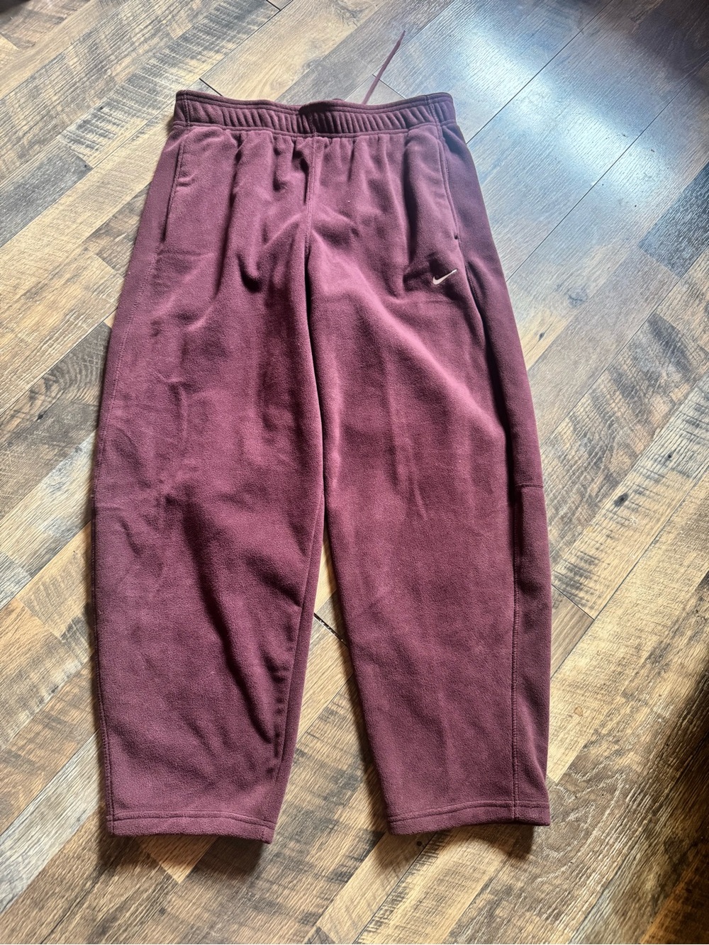 Nike Burgundy Fleece Loose Fit Joggers